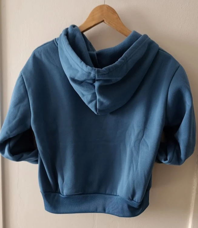 Blue Haze Zip-Up Hoodie - Crop & Fitted Cut - Size M - NEW – photo 3